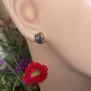 GURHAN ROMANCE STERLING SILVER HEART EARRINGS